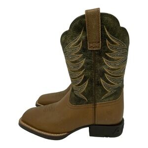 Ariat Firecatcher Y Kids Western Cowboy Boots Distressed Brown Alfalfa 10042414